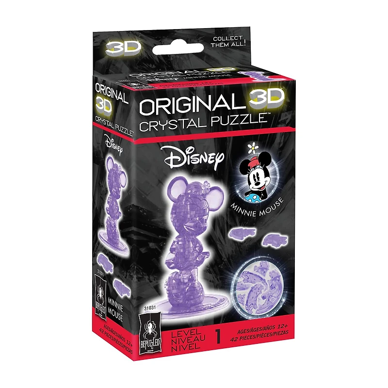 Bepuzzled 3d Crystal Disney Minnie Mouse 2nd Edition: 42 Pcs Minnie Mouse 42-pc. Puzzle