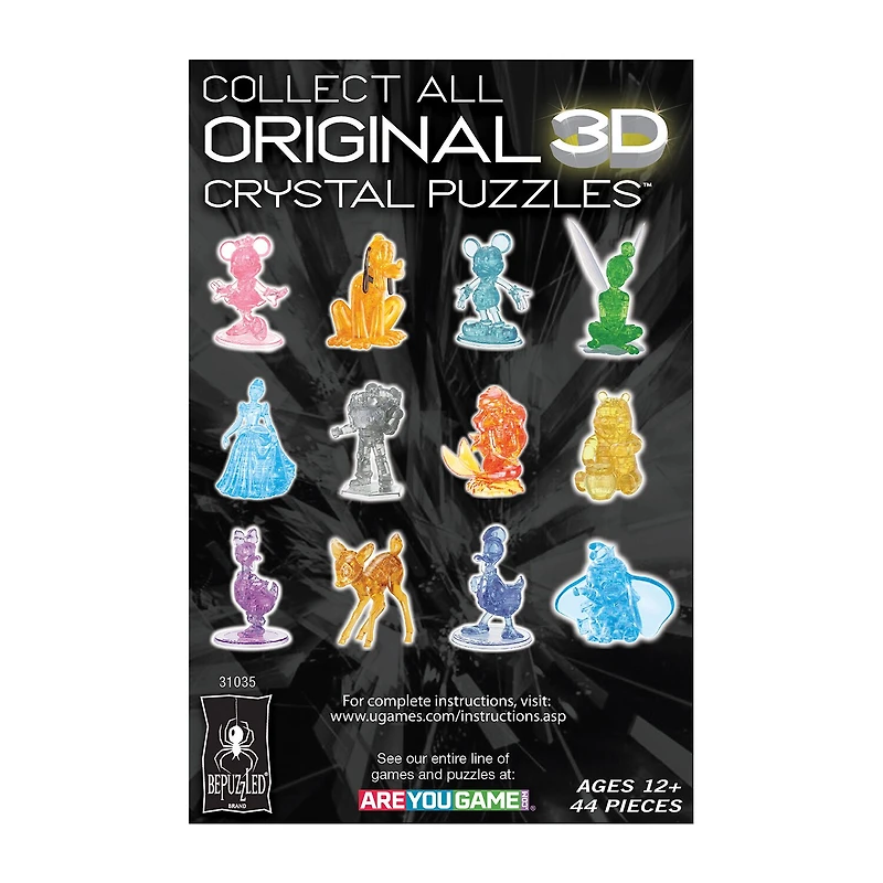 Bepuzzled 3d Crystal Disney Ursula: 44 Pcs Ariel The Little Mermaid 44-pc. Puzzle