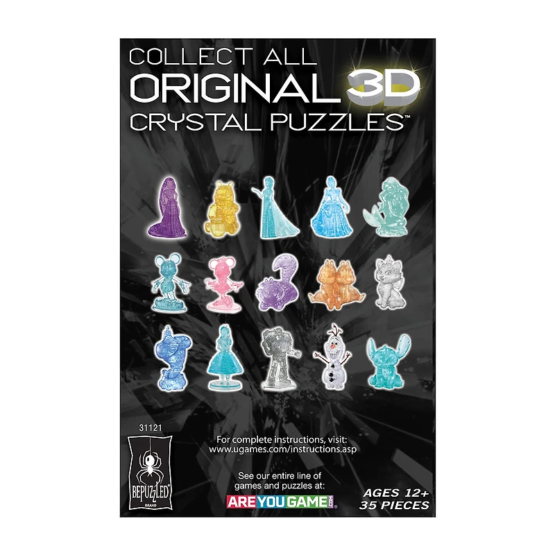 Bepuzzled 3d Crystal Disney Jasmine: 35 Pcs Aladdin Princess Jasmine 35-pc. Puzzle