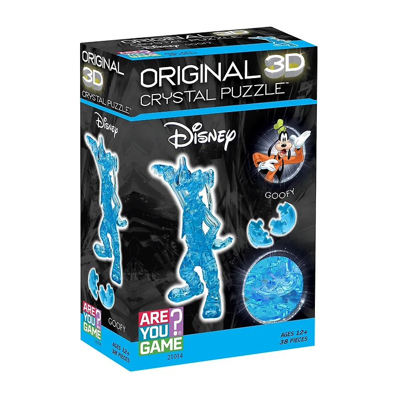 Areyougame.Com 3d Crystal Disney Goofy (Blue): 38 Pcs Goofy Puzzle