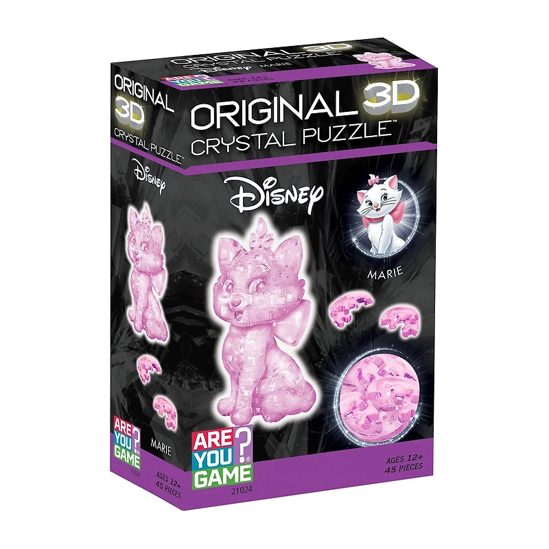 Areyougame.Com 3d Crystal Disney Marie (Pink): 45 Pcs The Aristocats 45-pc. Puzzle
