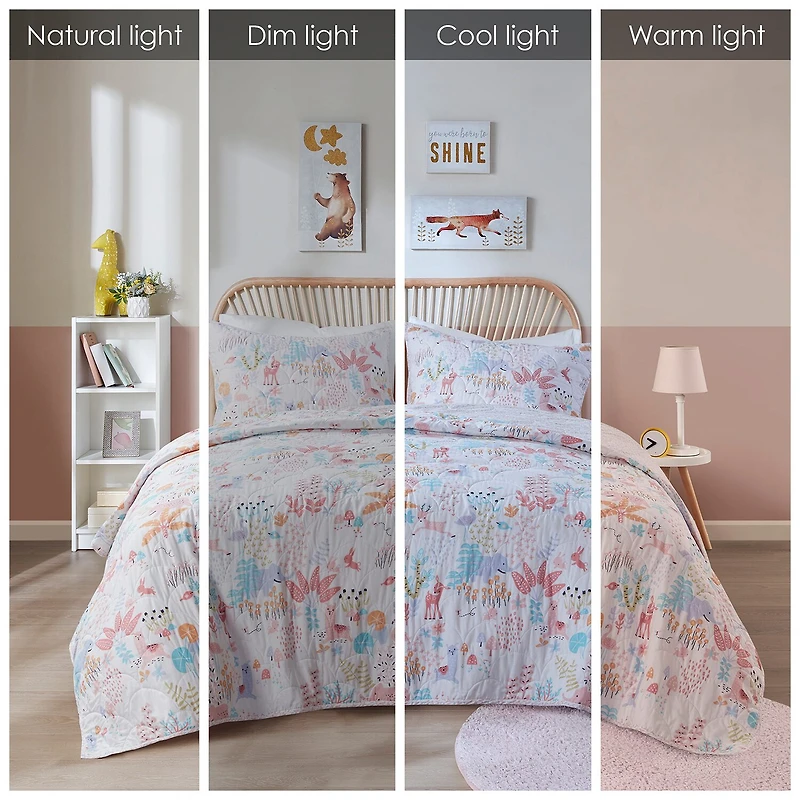 Intelligent Design Kinsley Cotton REVERSIBLE Quilt Set