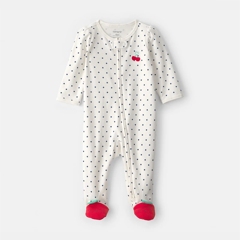 Carter's Cherry Baby Girls Dots Sleep and Play