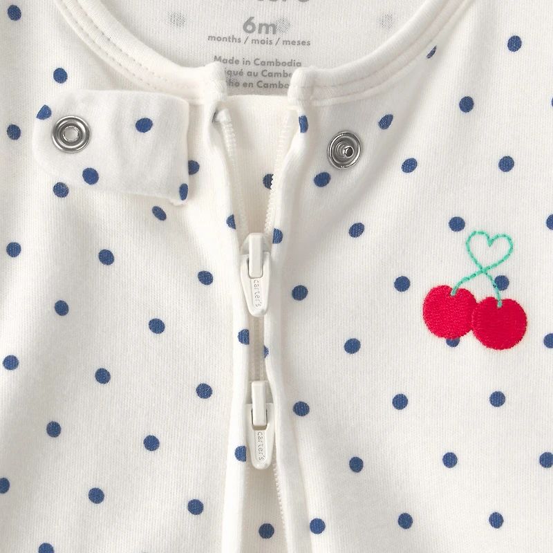 Carter's Cherry Baby Girls Dots Sleep and Play