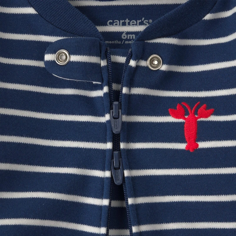 Carter's Lobster Baby Boys Striped Sleep and Play