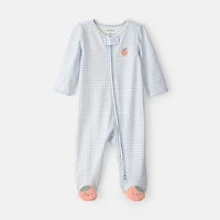 Carter's Peach Baby Girls Gingham Sleep and Play
