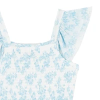 Rare Editions Big Kid Girls Short Sleeve Flutter Floral Maxi Dress