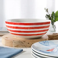 Martha Stewart Salt and Shore Americana 10 inch Ceramic Serve Bowl