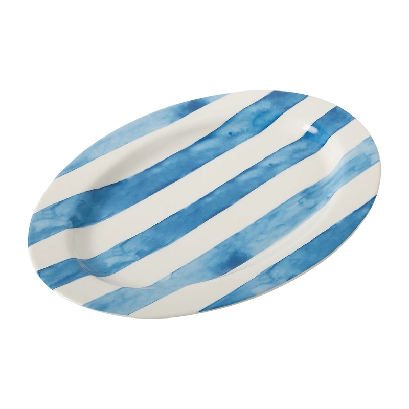 Martha Stewart Salt and Shore Americana 16 inch Ceramic Oval Platter