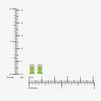 Limited Quantities! Genuine Green Peridot Sterling Silver 8.6mm Stud Earrings