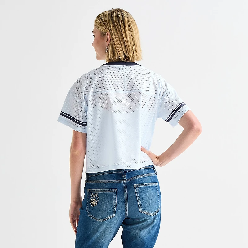 Arizona Womens Juniors V Neck Short Sleeve Jersey