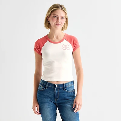 Arizona Womens Round Neck Short Sleeve Graphic T-Shirt
