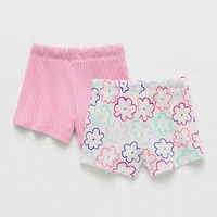 Okie Dokie Toddler & Little Girls 2 Pack Pull-On Short