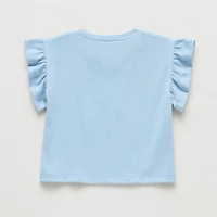 Okie Dokie Baby Girls Round Neck Short Sleeve Regular Fit Graphic T-Shirt