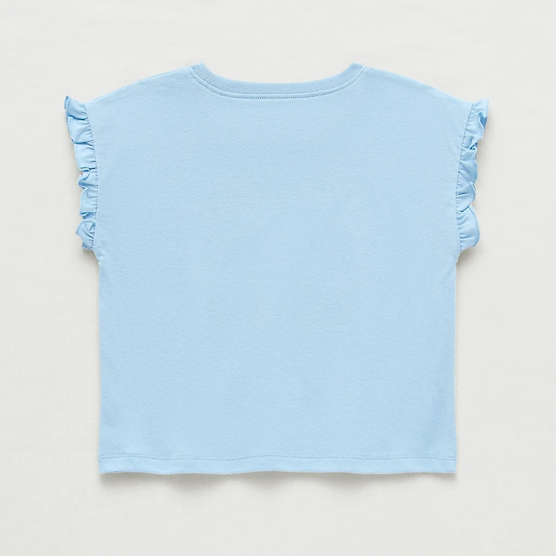 Okie Dokie Toddler & Little Girls Crew Neck Sleeveless Regular Fit Graphic T-Shirt