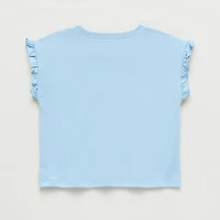 Okie Dokie Toddler & Little Girls Crew Neck Sleeveless Regular Fit Graphic T-Shirt