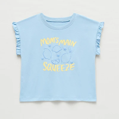 Okie Dokie Toddler & Little Girls Crew Neck Sleeveless Regular Fit Graphic T-Shirt
