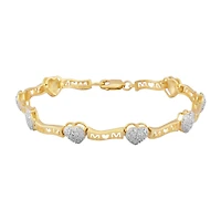 Silver Reflections Mom Diamond Accent 7.25 Inch Link Round Tennis Bracelet