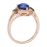 Le Vian® Grand Sample Sale™ Ring featuring 1 1/2 CT. Blueberry Tanzanite® 1/8 CT. Nude Diamonds™ 1/20 CT. Chocolate Diamonds® set in 14K Strawberry Gold®