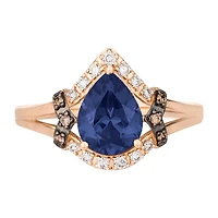 Le Vian® Grand Sample Sale™ Ring featuring 1 1/2 CT. Blueberry Tanzanite® 1/8 CT. Nude Diamonds™ 1/20 CT. Chocolate Diamonds® set in 14K Strawberry Gold®