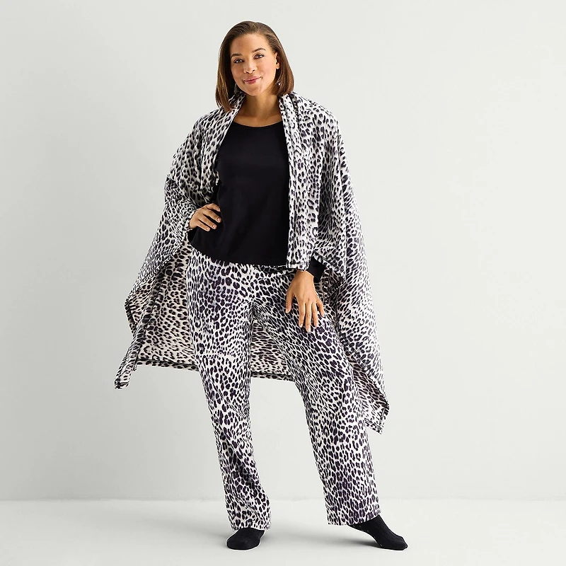 Liz Claiborne Womens Long Sleeve 4-pc. Pajama Set