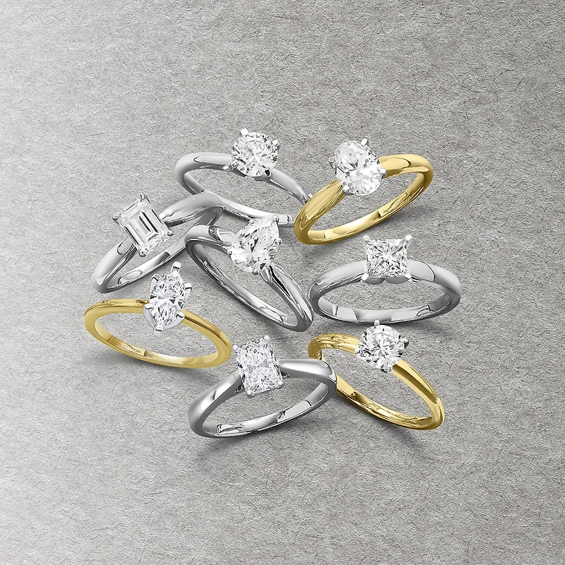 1 CT. Lab-Grown (G / SI2) Diamond Round Solitaire Engagement Ring 10K Gold