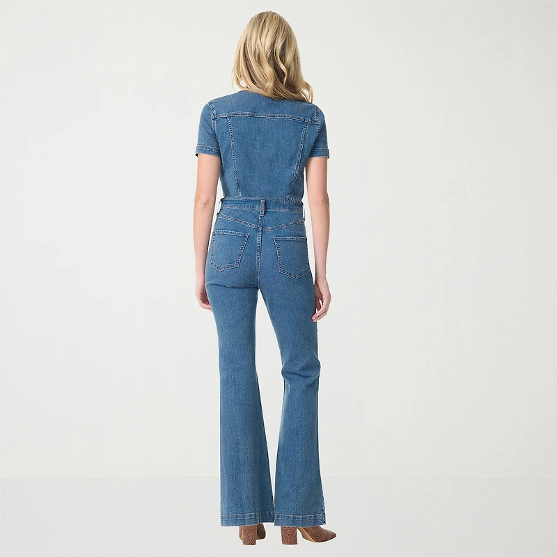 JS Jessica Simpson Womens Short Sleeve Jumpsuit