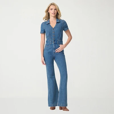 JS Jessica Simpson Womens Short Sleeve Jumpsuit