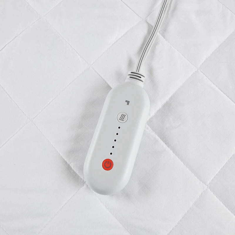 Sharper Image Embossed Microfiber Heated Mattress Pad