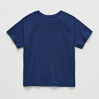 Okie Dokie Active Mesh Toddler & Little Boys Round Neck Short Sleeve Relaxed Fit Graphic T-Shirt