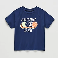 Okie Dokie Active Mesh Toddler & Little Boys Round Neck Short Sleeve Relaxed Fit Graphic T-Shirt