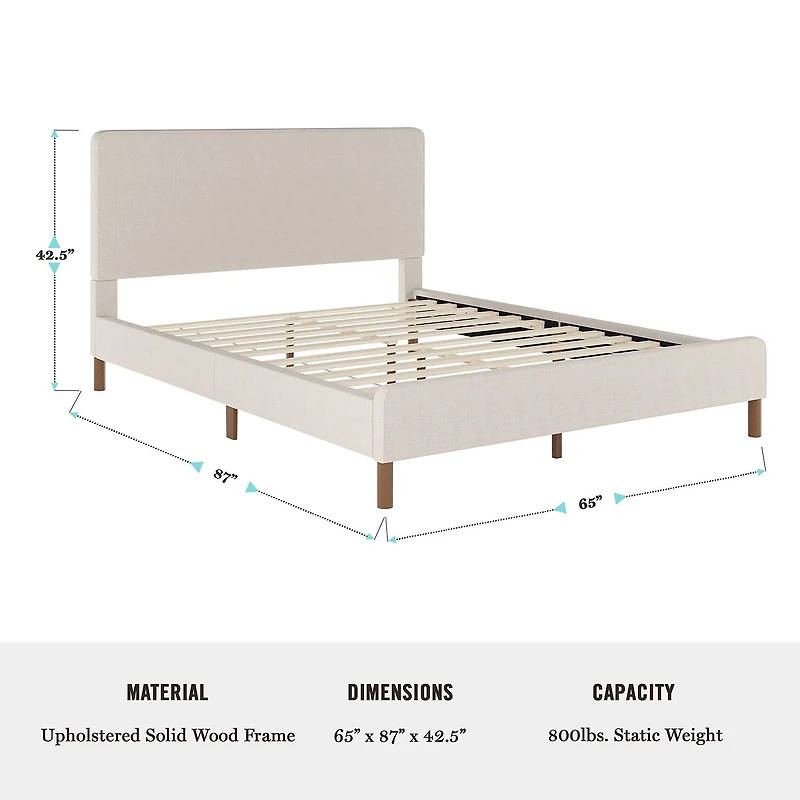 Martha Stewart Britta Upholstered Platform Bed