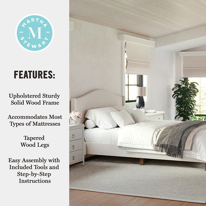 Martha Stewart Amelia Upholstered Platform Bed