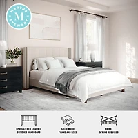 Martha Stewart Kay Upholstered Platform Bed