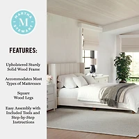 Martha Stewart Kay Upholstered Platform Bed