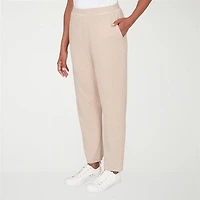 Alfred Dunner Comfort And Joy Womens Straight Mid Rise Pull-On Pant