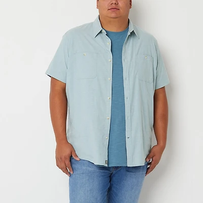 mutual weave Mens Short Sleeve Classic Fit Big and Tall Button-Down Shirt