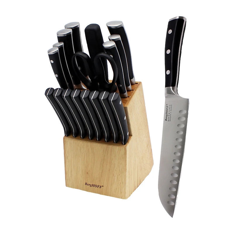 BergHOFF Essentials Stainless Steel 18-pc. Knife Block Set