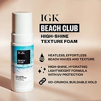 IGK Beach Club High-Shine Texture Foam Hair Mousse 5 oz.