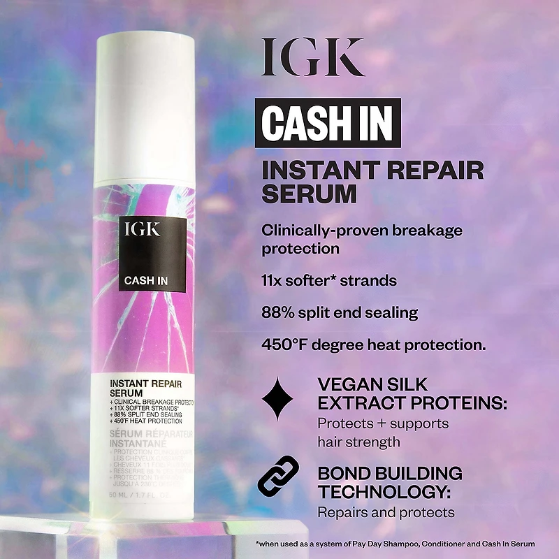 IGK Cash In Instant Repair Hair Serum 1.7 oz.