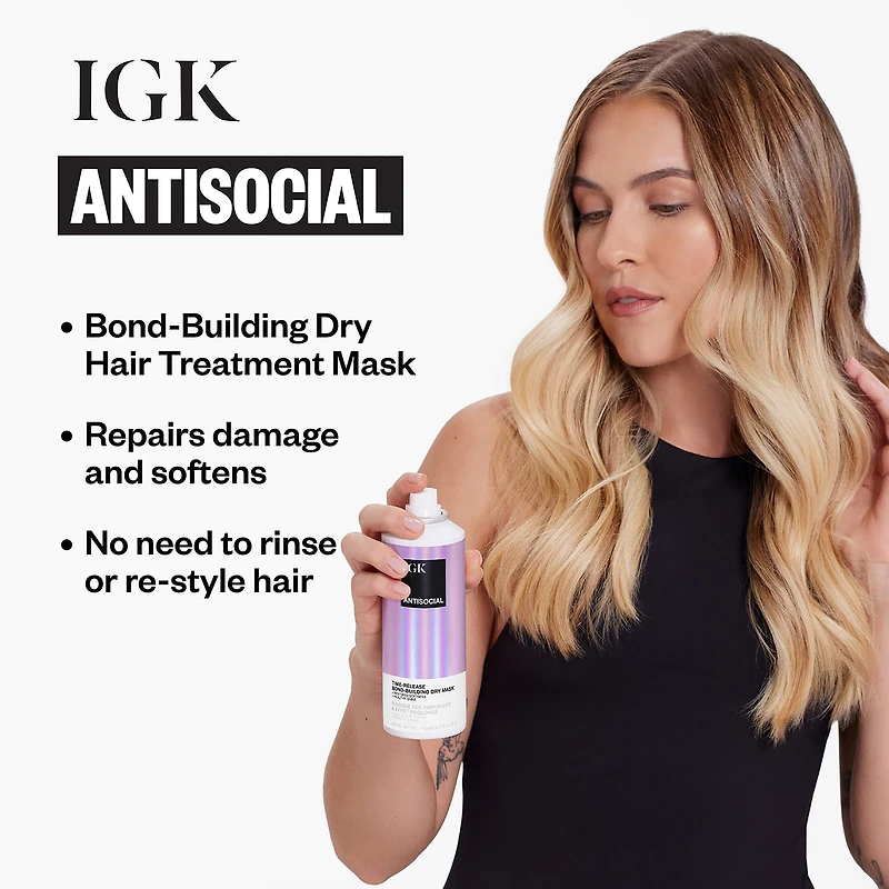 IGK Antisocial Bond-Building Dry Hair Mask 5 oz.
