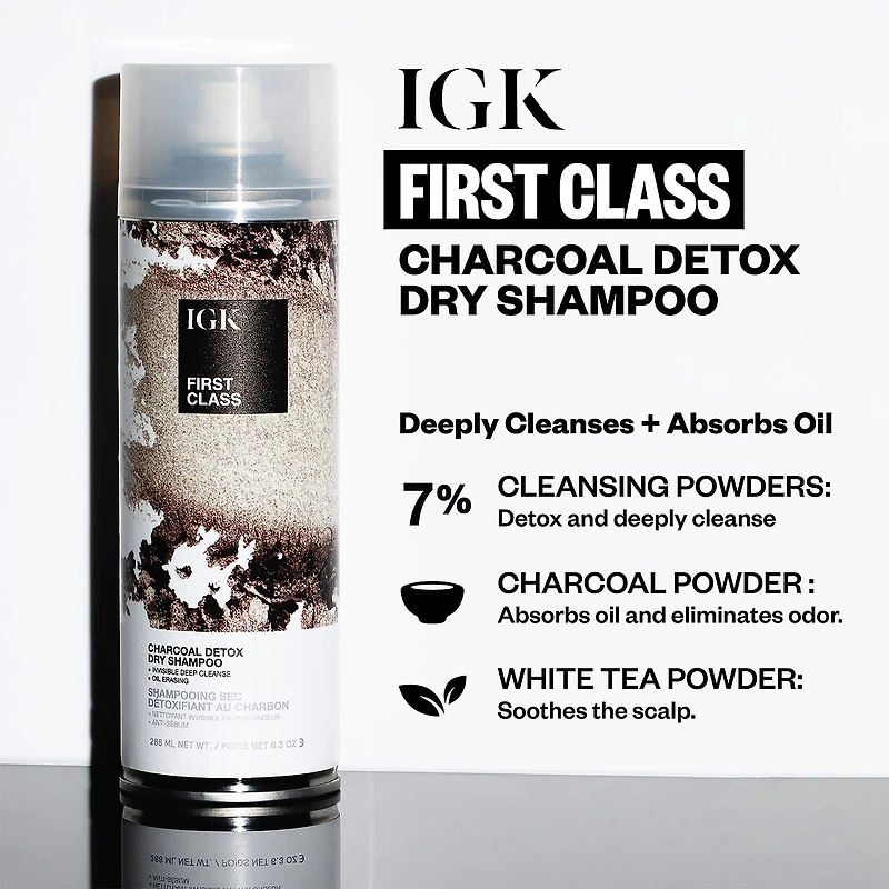 IGK First Class Charcoal Detox Dry Shampoo 6.3 oz.