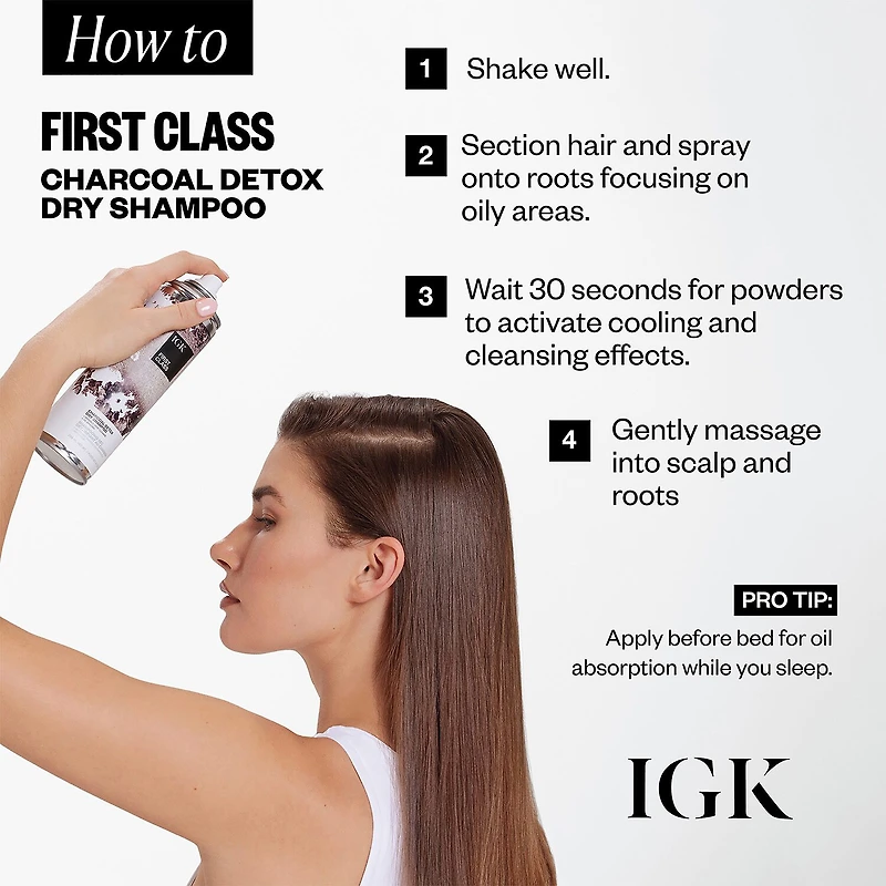 IGK First Class Charcoal Detox Dry Shampoo 6.3 oz.