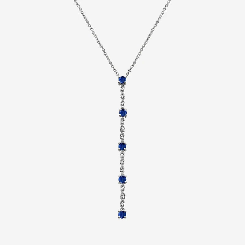 Womens Diamond Accent Gemstone 10K Gold 18 Inch Pendant Necklace