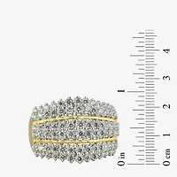 Womens 2 CT. T.W. Natural White Diamond 10K or 14K  White or Yellow Gold Cocktail Ring