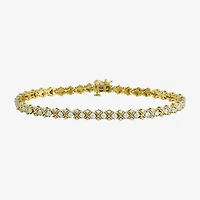 Womens CT. T.W. Lab Grown White Diamond 10K Gold Tennis Bracelet