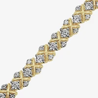Womens CT. T.W. Lab Grown White Diamond 10K Gold Tennis Bracelet