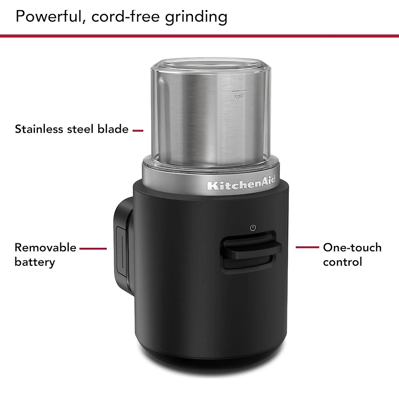 KitchenAid Cordless Blade Coffee Grinder with Battery