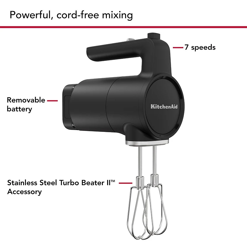 KitchenAid Cordless Hand Mixer with Battery