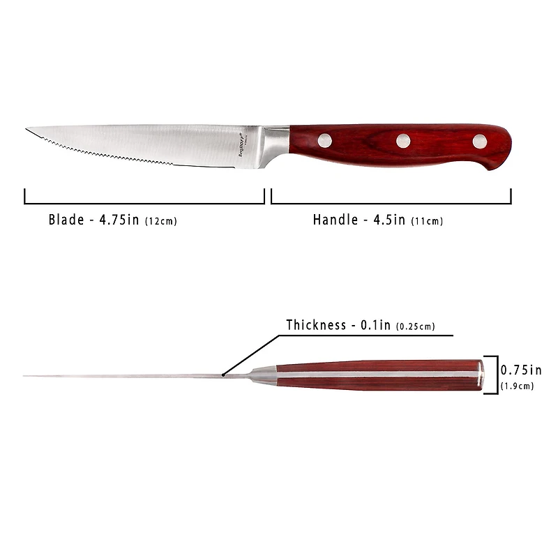 BergHOFF Pakka Wood Stainless Steel 12-pc. Steak Knife Set